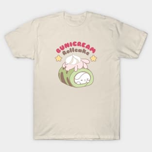 Cute Rabbits Amidst Delectable Bunicream Rollcake T-Shirt